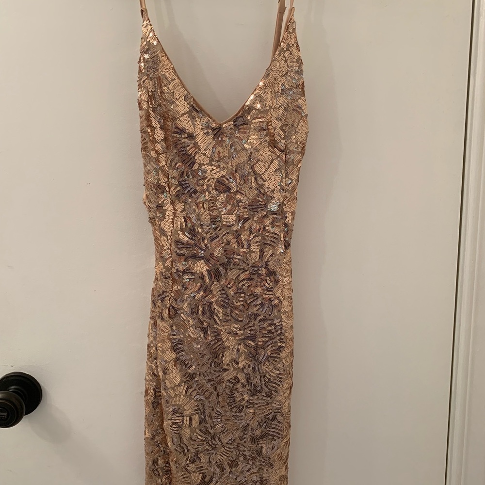 Dusty Pink Sequin Mini Dress